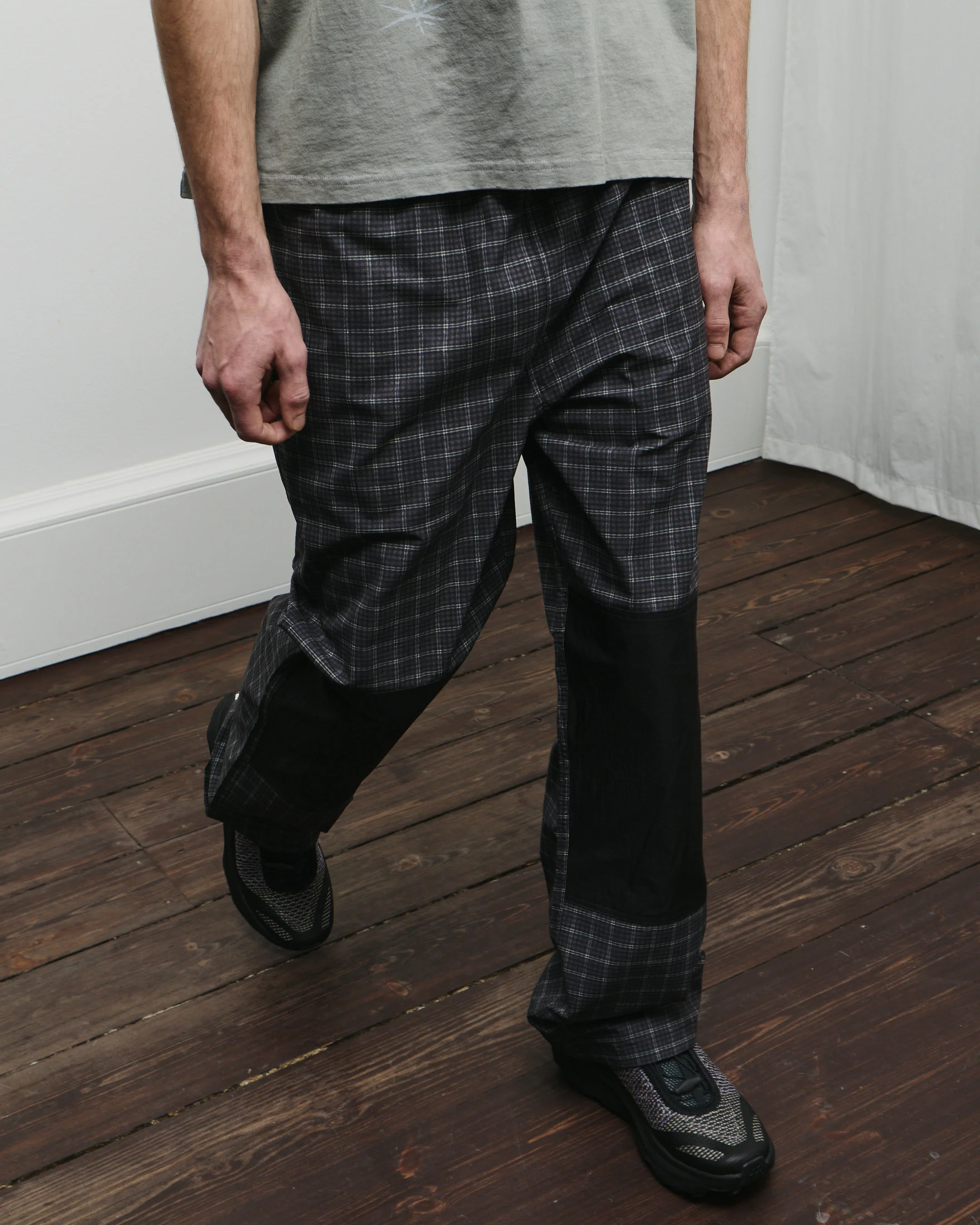 Aair Floweave Printed Check Elasticated Waist - Image 3