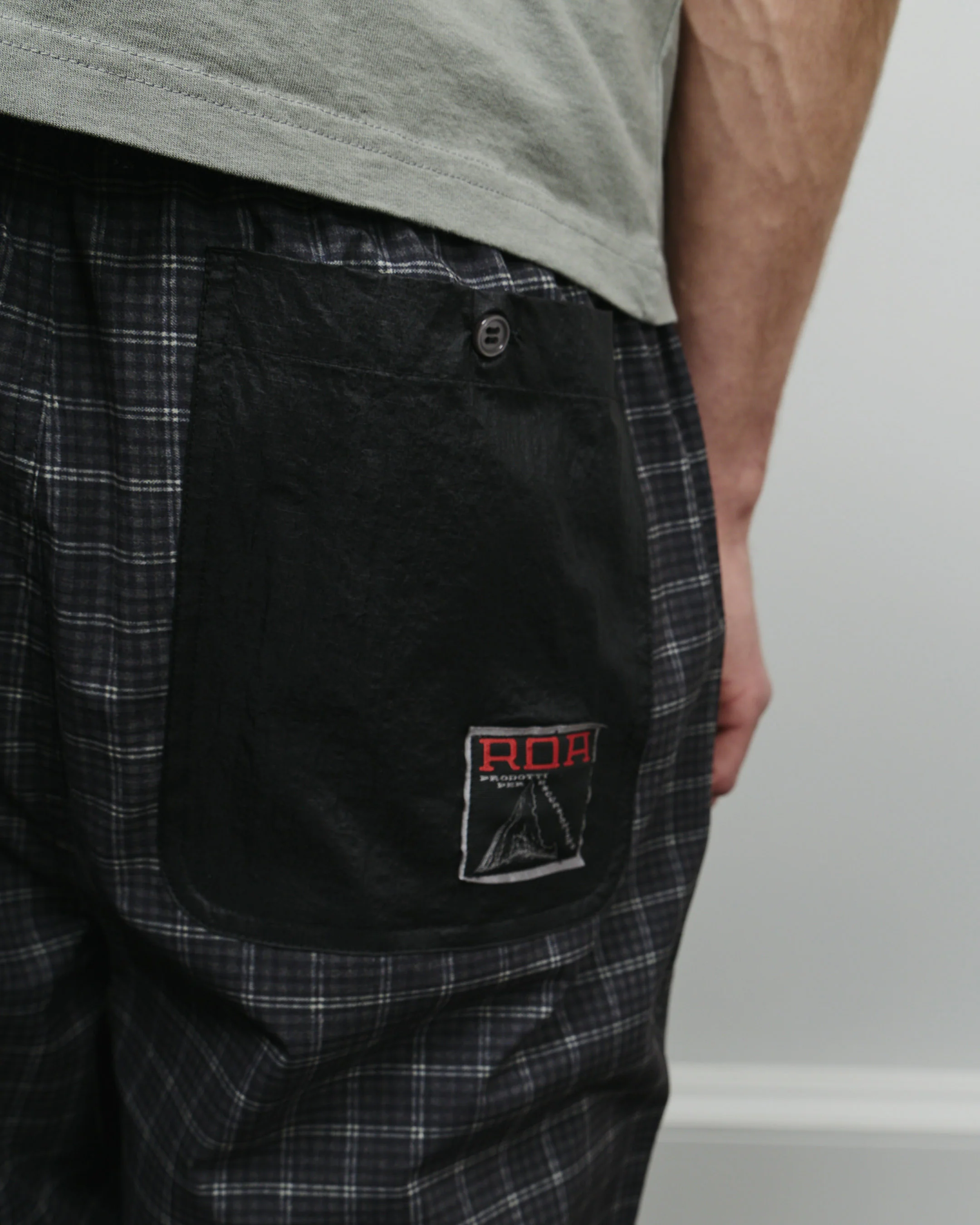 Aair Floweave Printed Check Elasticated Waist - Image 4