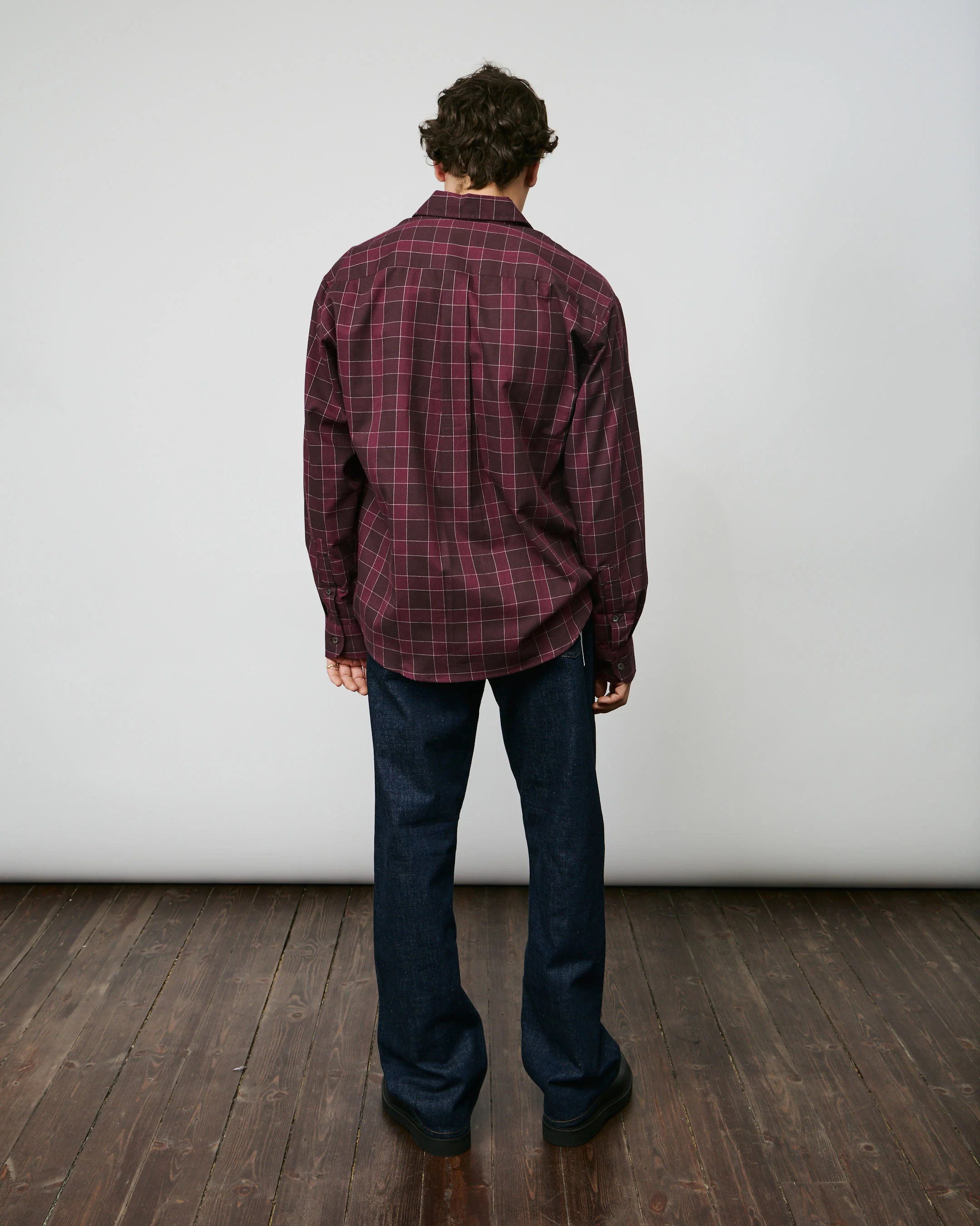 Find Shirt - Bordeaux/White Check - Image 4