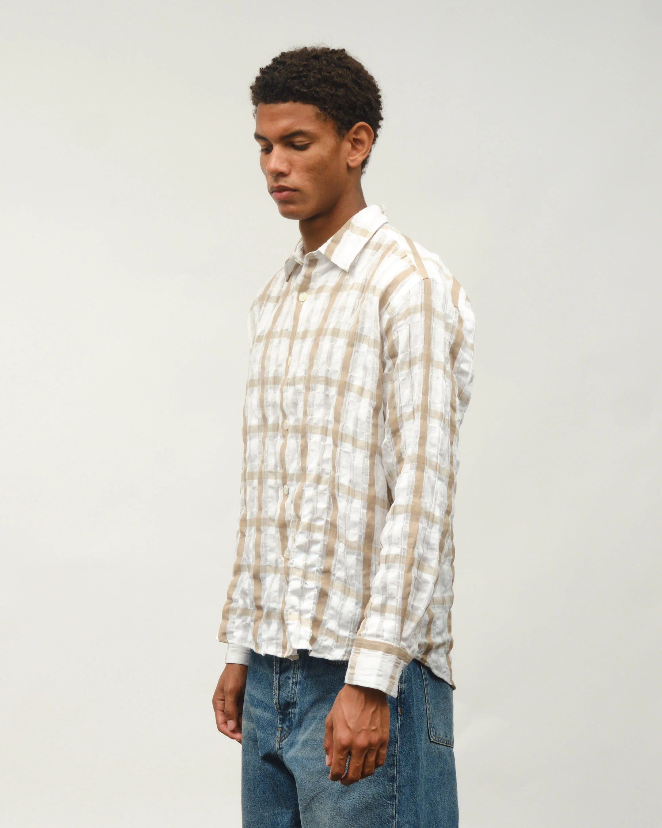 Find Shirt - White Sand Check - Image 3