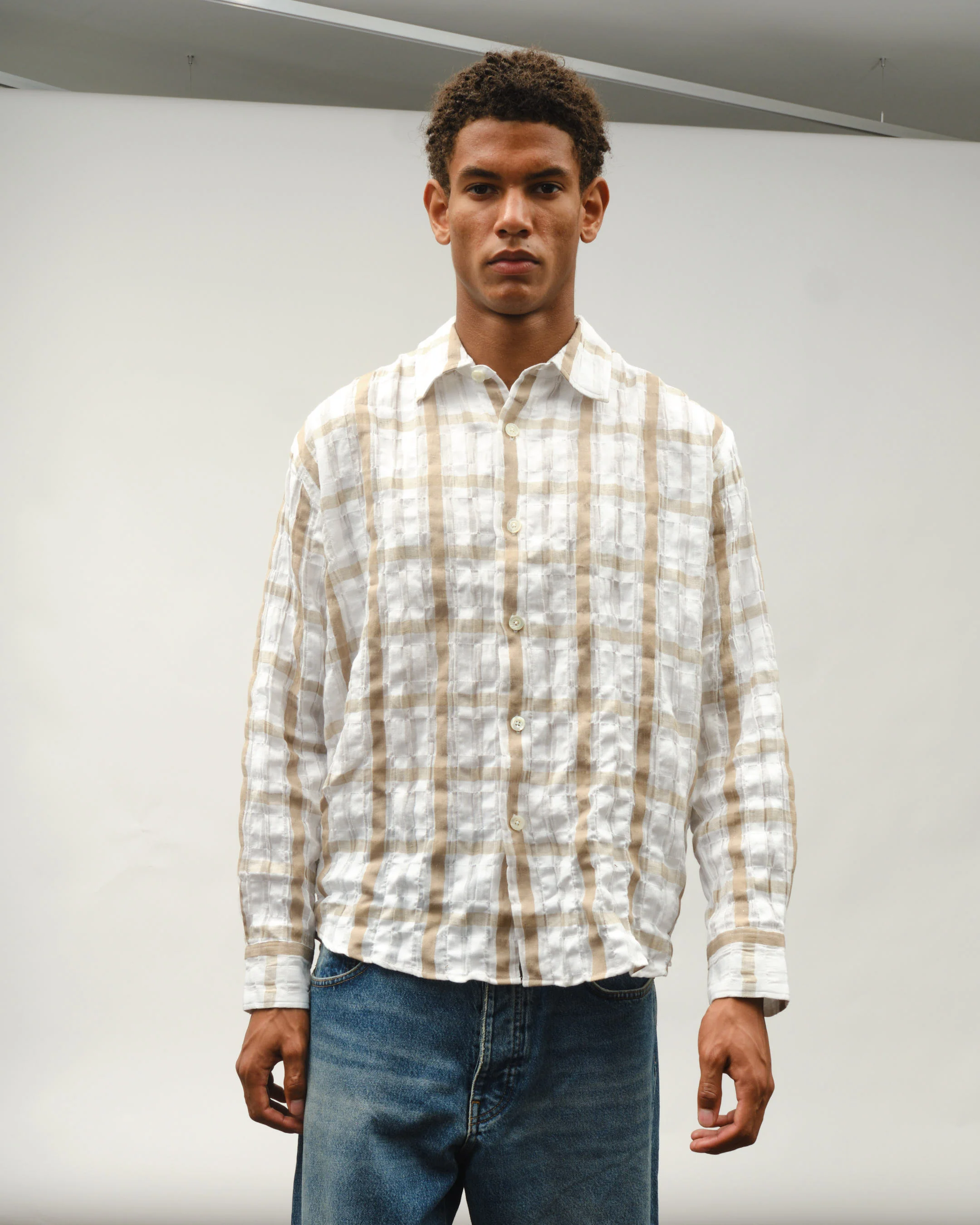 Find Shirt - White Sand Check - Image 5