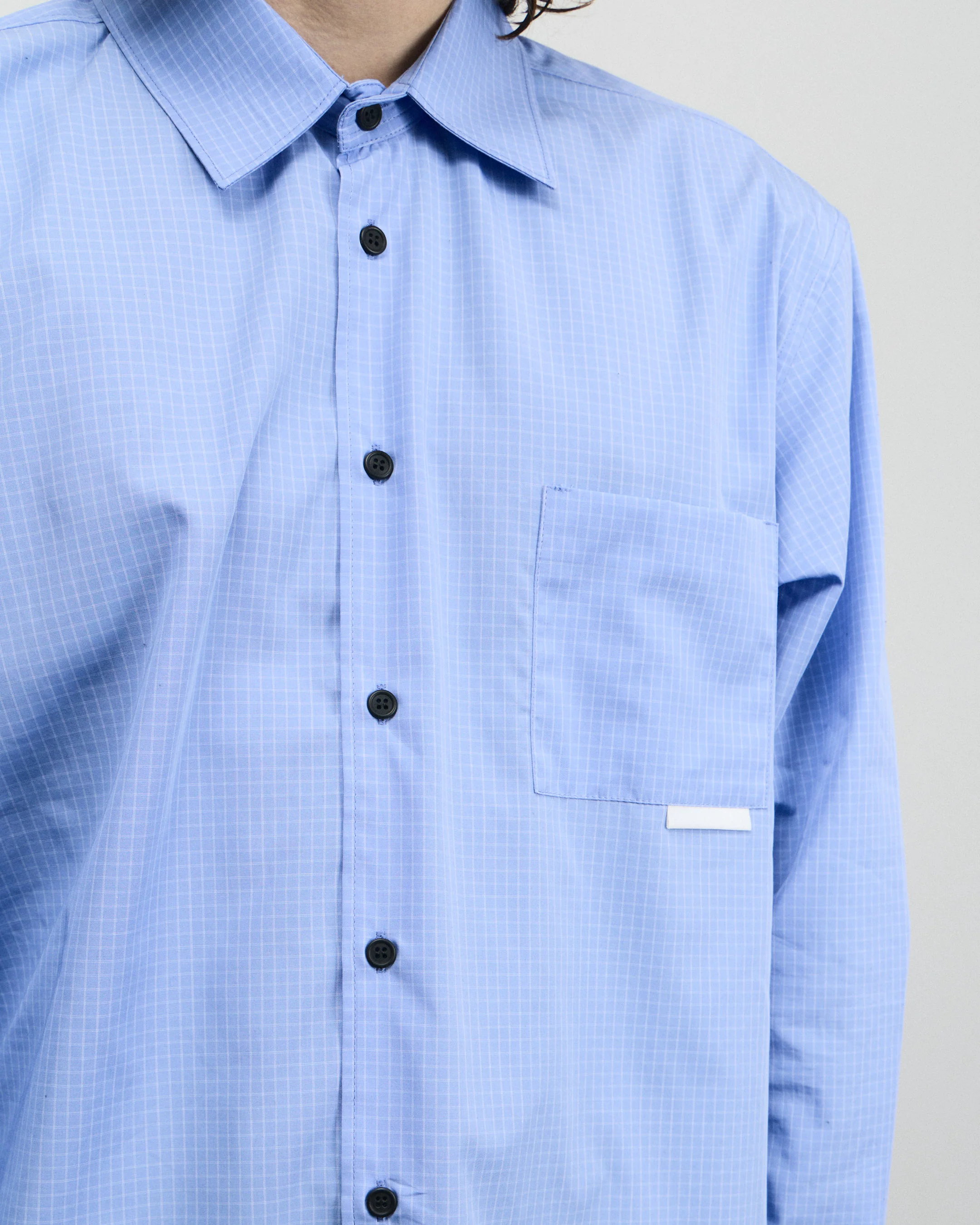 Replicated L/S Shirt - Check Light Blue - Image 3