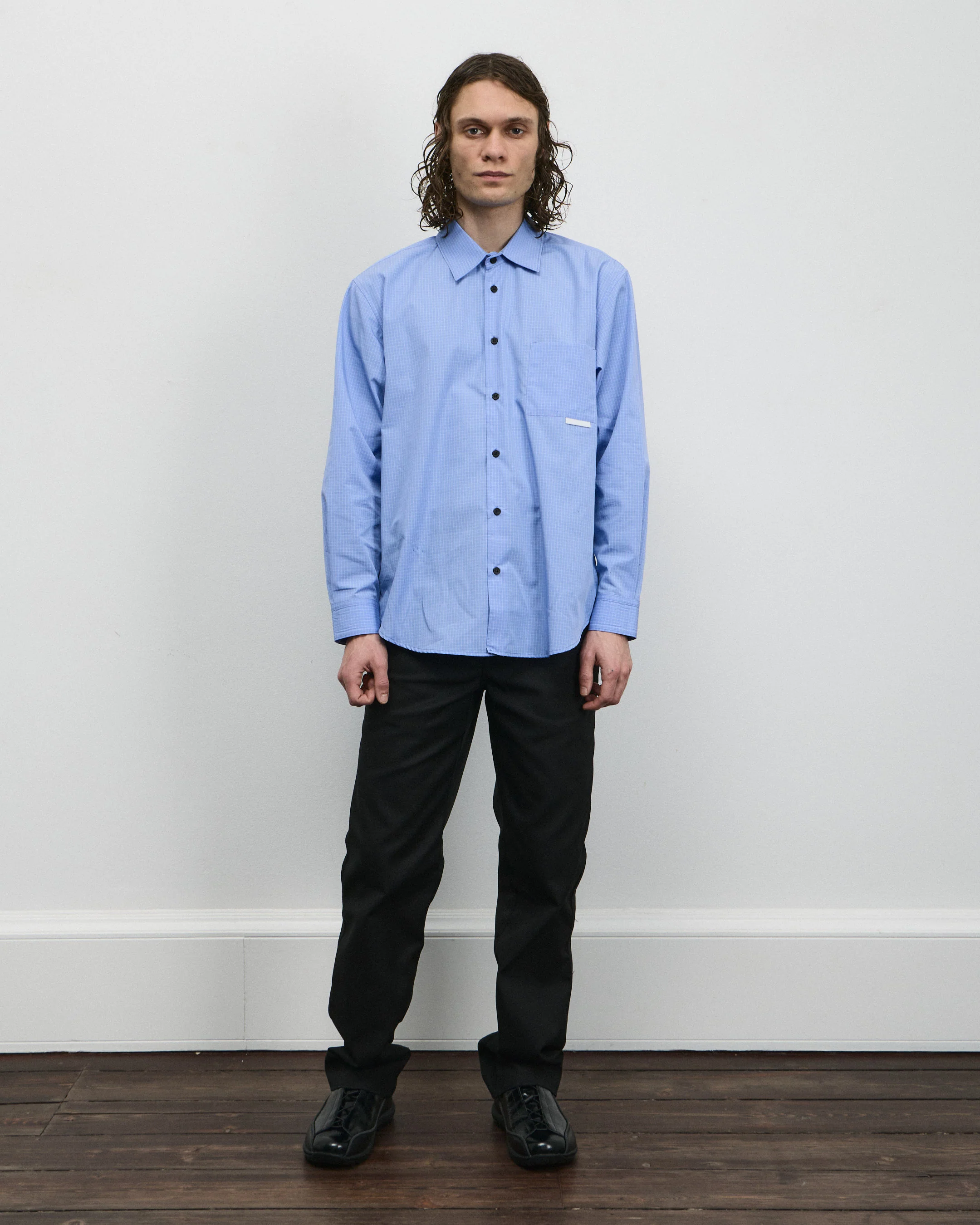 Replicated L/S Shirt - Check Light Blue - Image 4