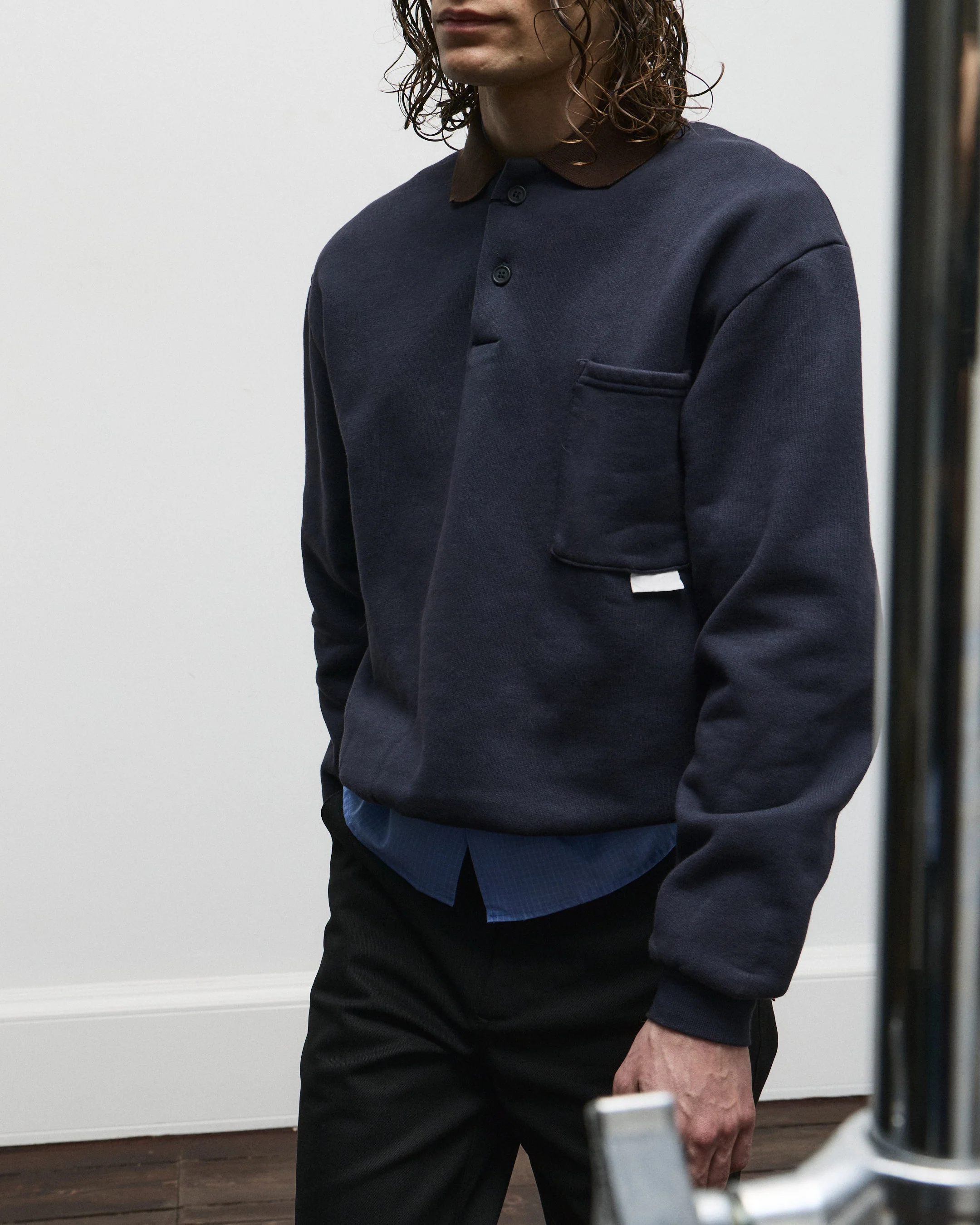 Replicated Polo Sweatshirt - Navy - Image 7